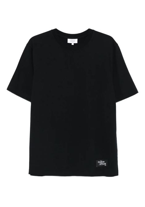 t-shirt grey fox head patch confort uomo nera MAISON KITSUNÉ | PM00112KJ7025P199